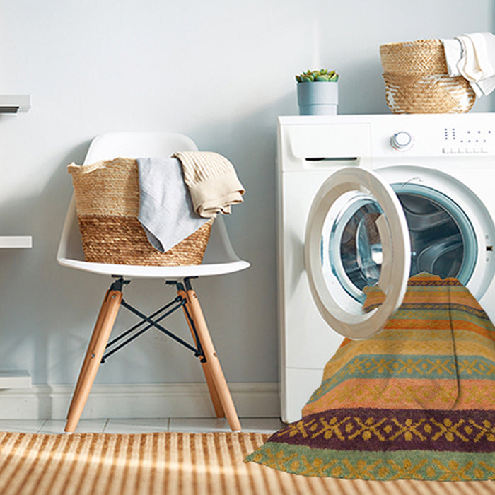 Machine Washable Abstract Red Rug in a Washing Machine, wshabs5513