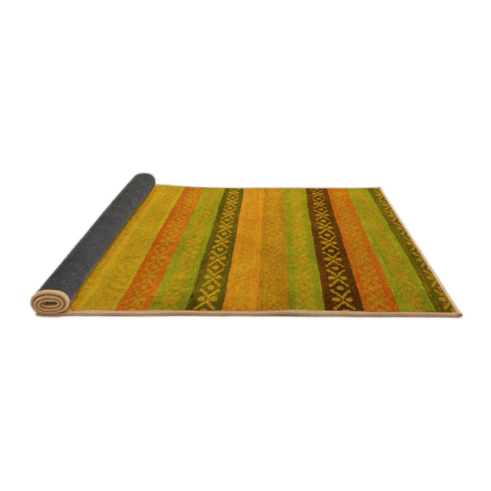 Sideview of Oriental Yellow Modern Rug, abs5513yw