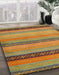 Abstract Red Oriental Rug in Family Room, abs5513