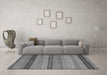 Machine Washable Oriental Gray Modern Rug in a Living Room,, wshabs5513gry