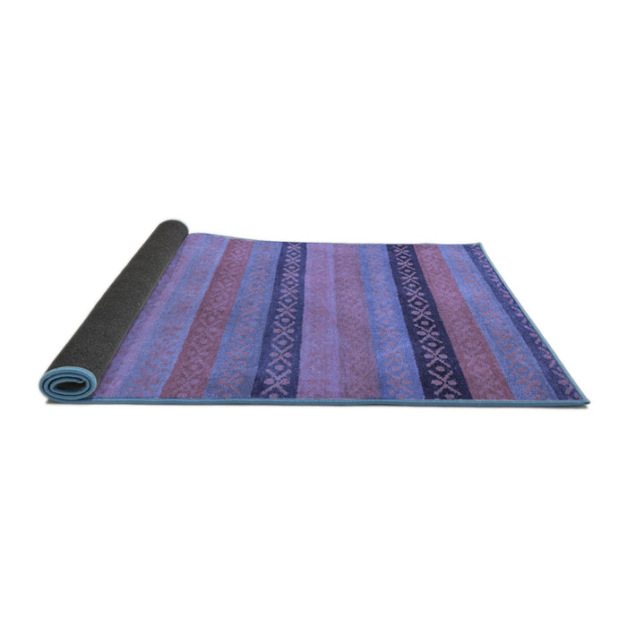 Sideview of Oriental Blue Modern Rug, abs5513blu