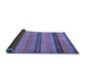 Sideview of Oriental Blue Modern Rug, abs5513blu