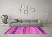 Machine Washable Oriental Purple Modern Rug, wshabs5513pur