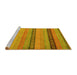 Sideview of Machine Washable Oriental Yellow Modern Rug, wshabs5513yw