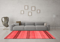 Machine Washable Oriental Red Modern Rug, wshabs5513red