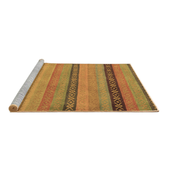 Sideview of Machine Washable Oriental Brown Modern Rug, wshabs5513brn