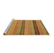 Sideview of Machine Washable Oriental Brown Modern Rug, wshabs5513brn