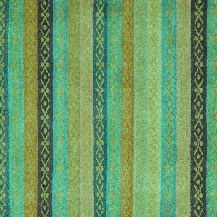 Square Machine Washable Oriental Turquoise Modern Area Rugs, wshabs5513turq