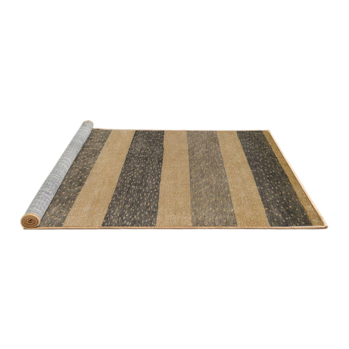 Sideview of Machine Washable Abstract Brown Sand Brown Rug, wshabs5514