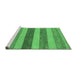 Sideview of Machine Washable Oriental Emerald Green Modern Area Rugs, wshabs5514emgrn