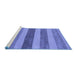 Sideview of Machine Washable Oriental Blue Modern Rug, wshabs5514blu