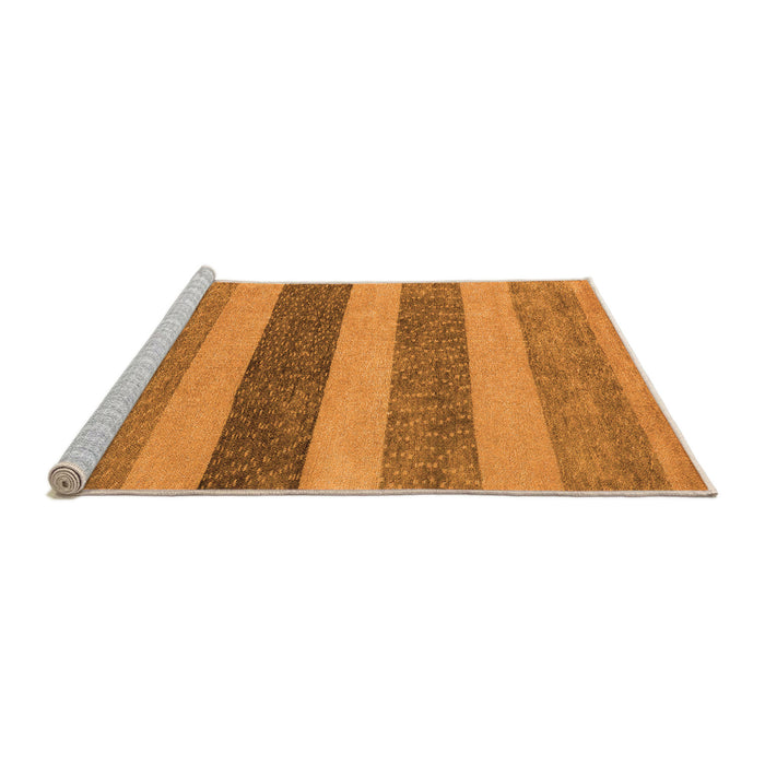 Sideview of Machine Washable Oriental Orange Modern Area Rugs, wshabs5514org