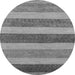 Round Oriental Gray Modern Rug, abs5514gry