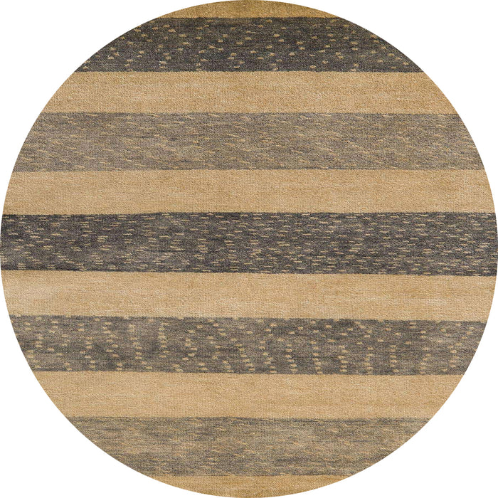 Round Machine Washable Abstract Brown Sand Brown Rug, wshabs5514