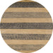 Round Machine Washable Abstract Brown Sand Brown Rug, wshabs5514