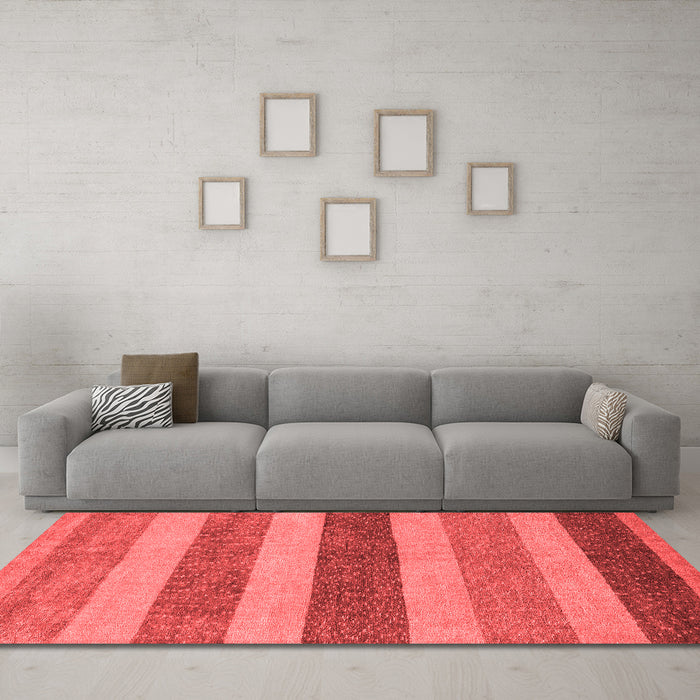 Modern Red Washable Rugs