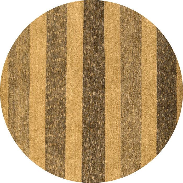 Round Machine Washable Oriental Brown Modern Rug, wshabs5514brn