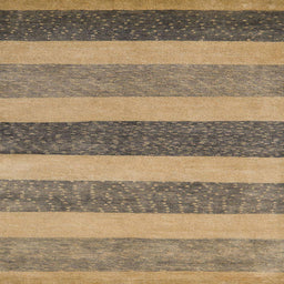 Square Abstract Brown Sand Brown Oriental Rug, abs5514