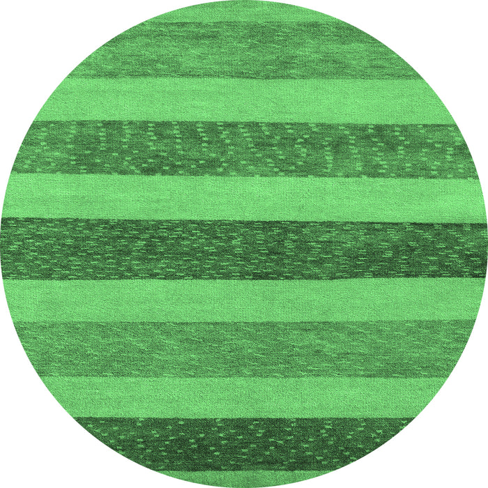 Round Oriental Emerald Green Modern Rug, abs5514emgrn