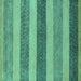 Square Oriental Turquoise Modern Rug, abs5514turq