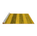 Sideview of Machine Washable Oriental Yellow Modern Rug, wshabs5514yw