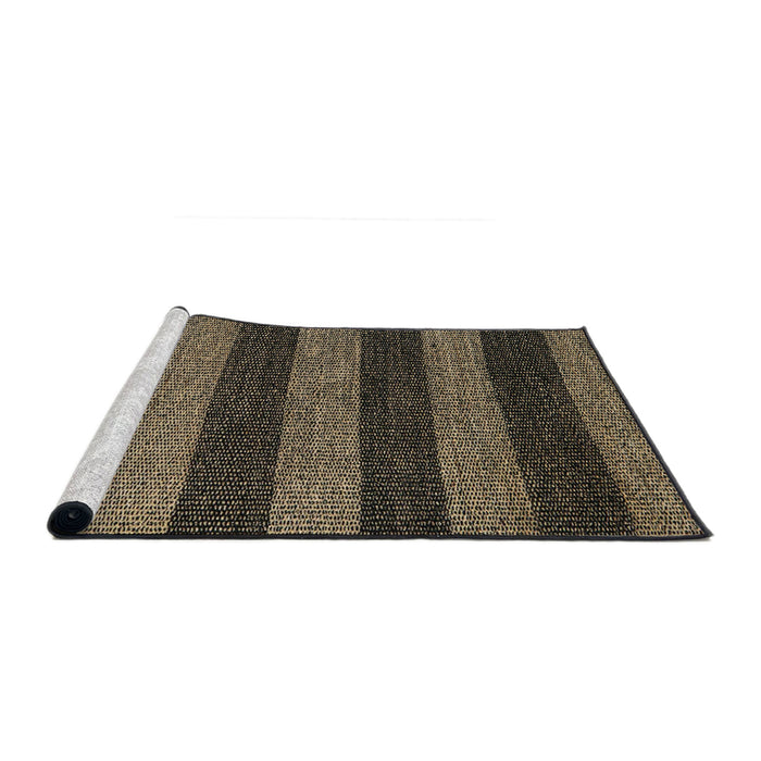 Sideview of Machine Washable Abstract Dark Almond Brown Rug, wshabs5515
