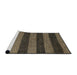 Sideview of Machine Washable Abstract Dark Almond Brown Rug, wshabs5515