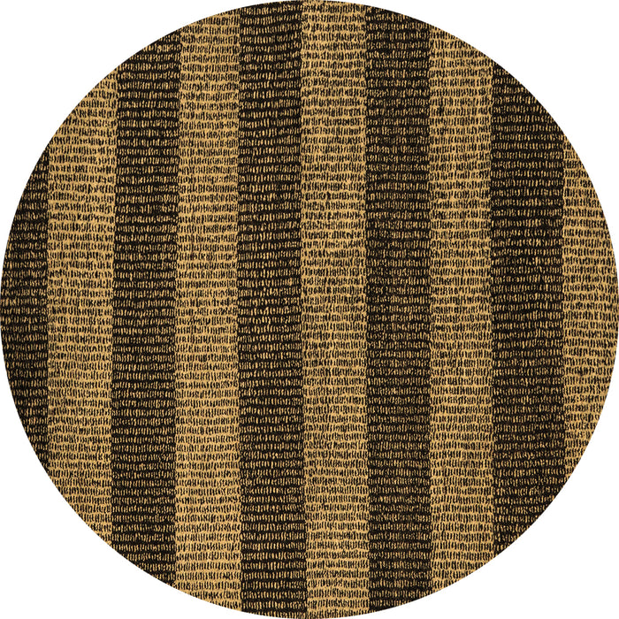 Round Oriental Brown Modern Rug, abs5515brn