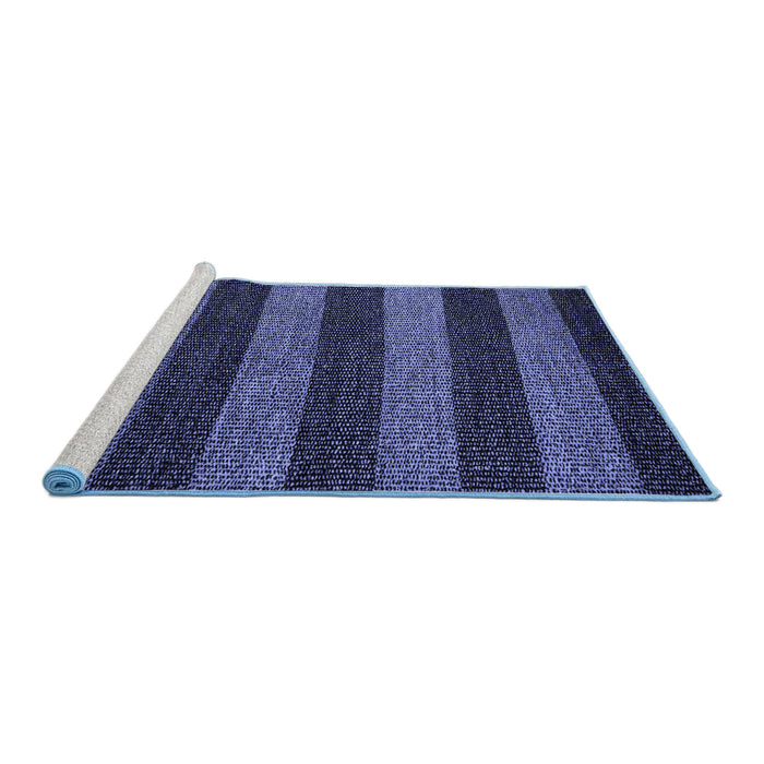 Sideview of Machine Washable Oriental Blue Modern Rug, wshabs5515blu