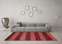 Machine Washable Oriental Red Modern Rug, wshabs5515red