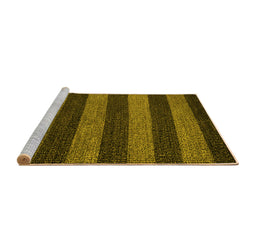 Sideview of Machine Washable Oriental Yellow Modern Rug, wshabs5515yw