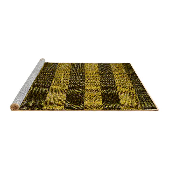 Sideview of Machine Washable Oriental Yellow Modern Rug, wshabs5515yw