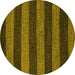 Round Oriental Yellow Modern Rug, abs5515yw