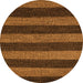 Round Oriental Orange Modern Rug, abs5515org