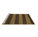 Sideview of Machine Washable Oriental Brown Modern Rug, wshabs5515brn