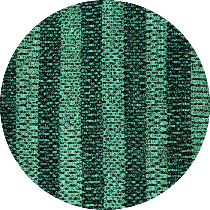 Round Oriental Turquoise Modern Rug, abs5515turq
