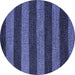 Round Oriental Blue Modern Rug, abs5515blu