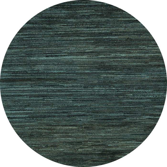 Round Machine Washable Oriental Light Blue Modern Rug, wshabs5516lblu