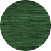 Round Oriental Emerald Green Modern Rug, abs5516emgrn