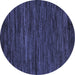 Round Oriental Blue Modern Rug, abs5516blu