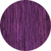 Round Oriental Purple Modern Rug, abs5516pur