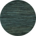 Round Oriental Light Blue Modern Rug, abs5516lblu