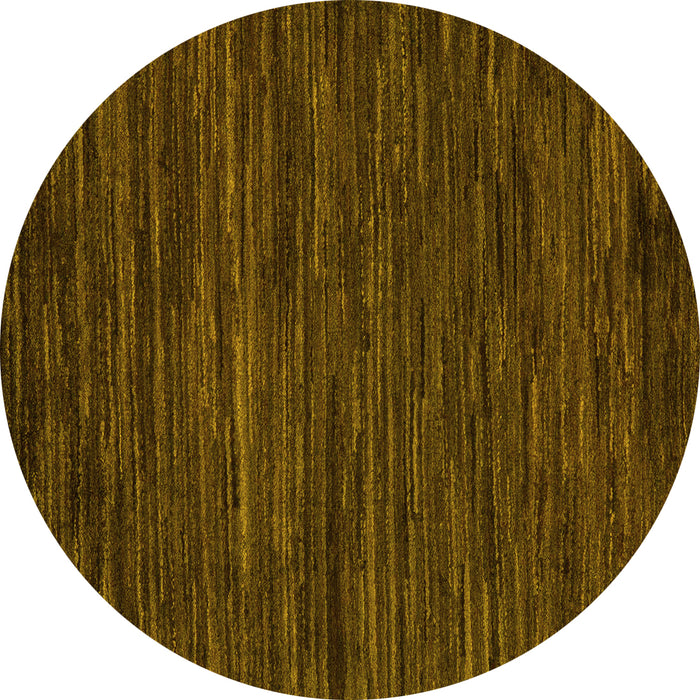 Round Oriental Yellow Modern Rug, abs5516yw