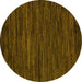 Round Oriental Yellow Modern Rug, abs5516yw