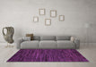 Machine Washable Oriental Purple Modern Area Rugs in a Living Room, wshabs5516pur