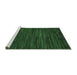 Sideview of Machine Washable Oriental Emerald Green Modern Area Rugs, wshabs5516emgrn