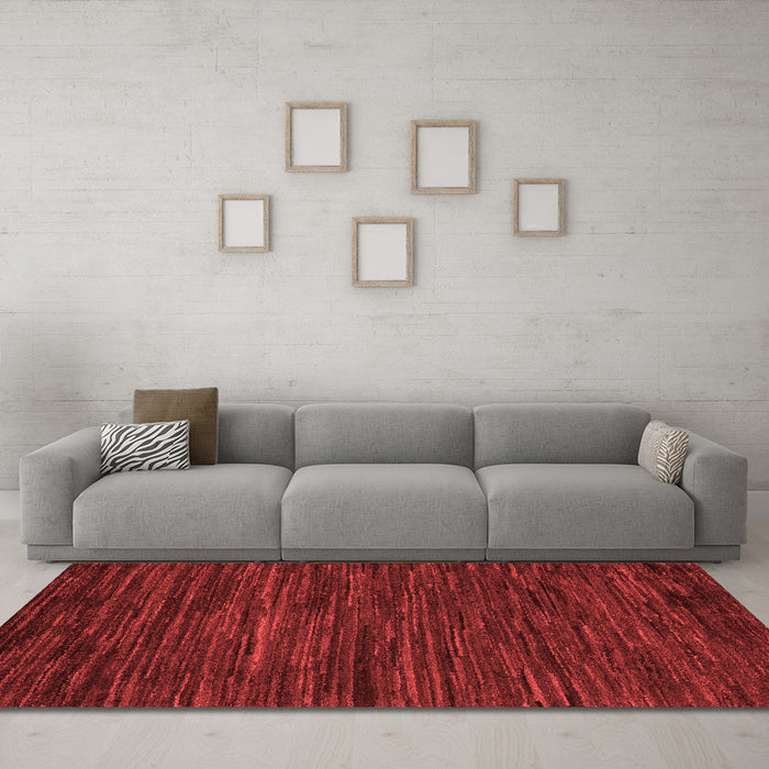 Modern Red Washable Rugs