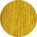 Round Oriental Yellow Modern Rug, abs5517yw