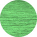 Round Oriental Emerald Green Modern Rug, abs5517emgrn