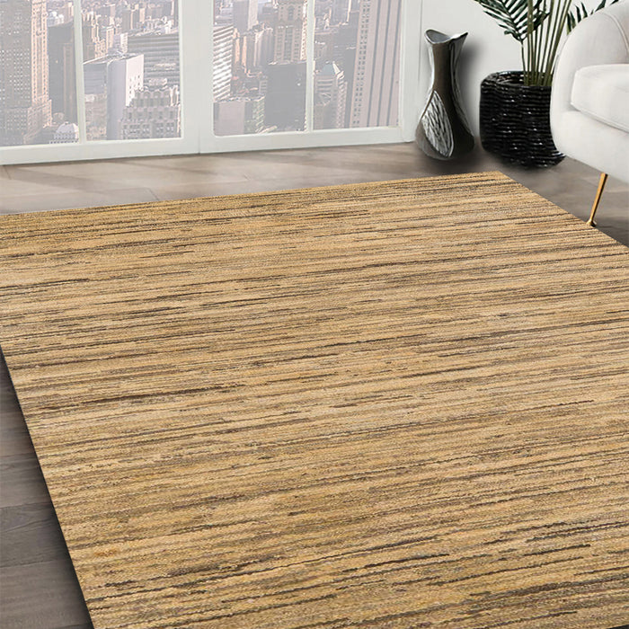 Machine Washable Abstract Light Brown Rug in a Family Room, wshabs5517